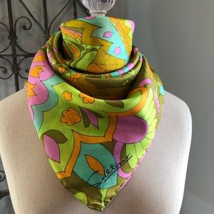 Vintage Silk Scarf Rare Mid Century Beauty